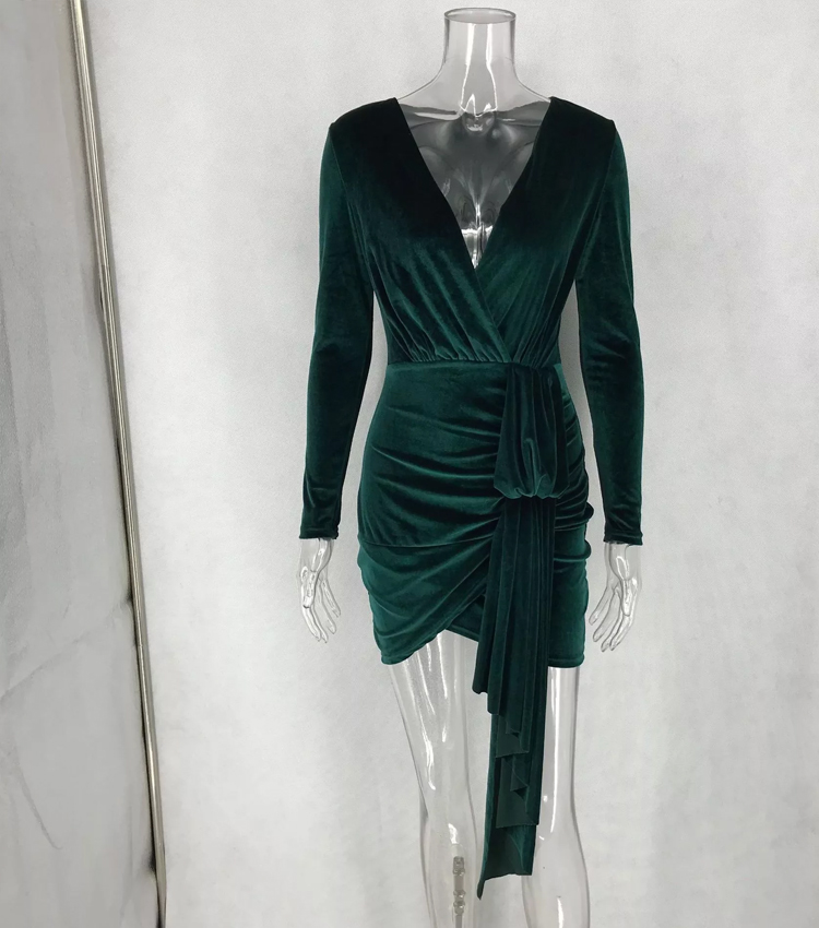 Elegant Womens Velvet Dress