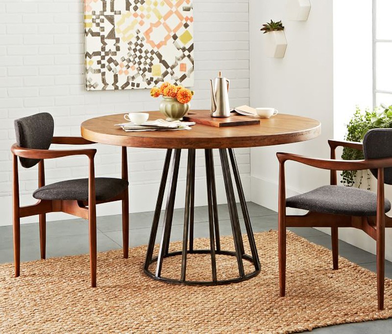 Wooden Round Coffee Dessert Dining Table