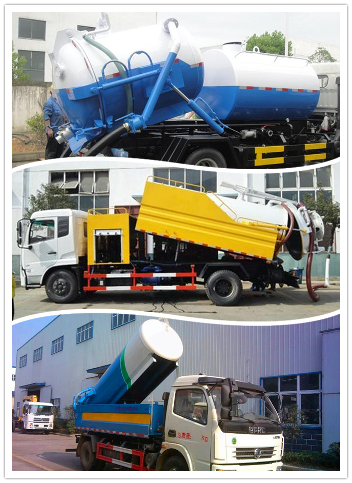 Dongfeng 12mt Sewer Suction Tank Truck Draining Sewage Tanker