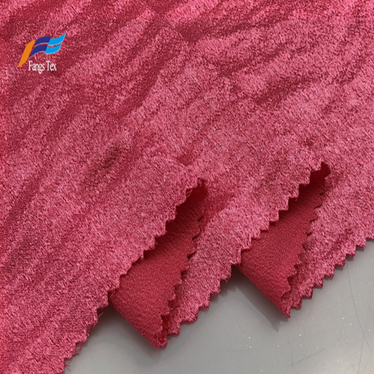 Crepe Satin 100% 75D*150D Polyester Ladies Dress Fabrics 2