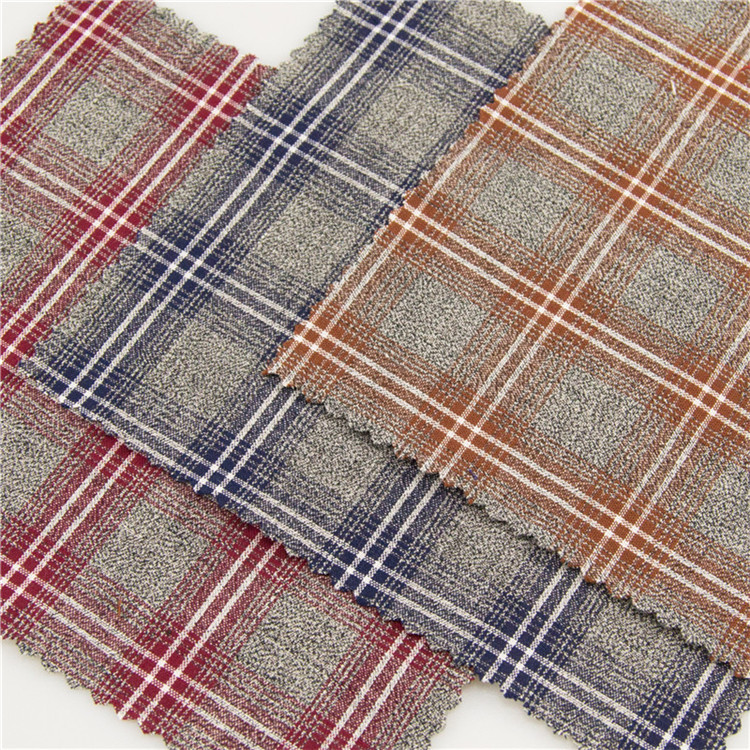 100%cotton Plaid Fabrics