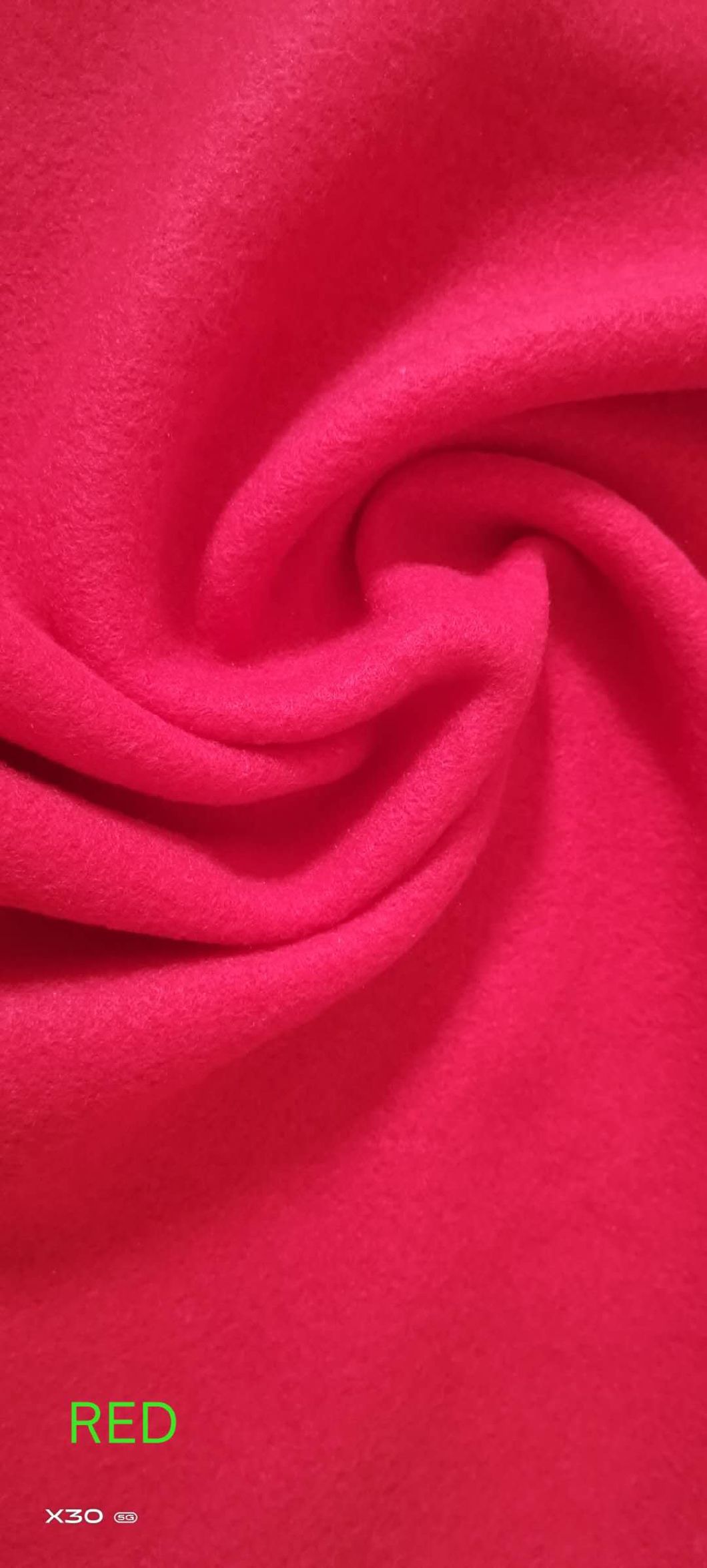 100% Polyester Spun Fleece Single Side Brush Fabric