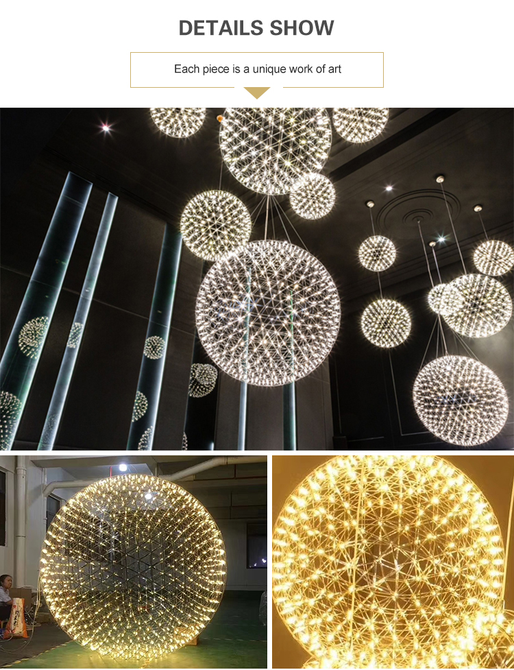 glass golden ball chandelier lamp