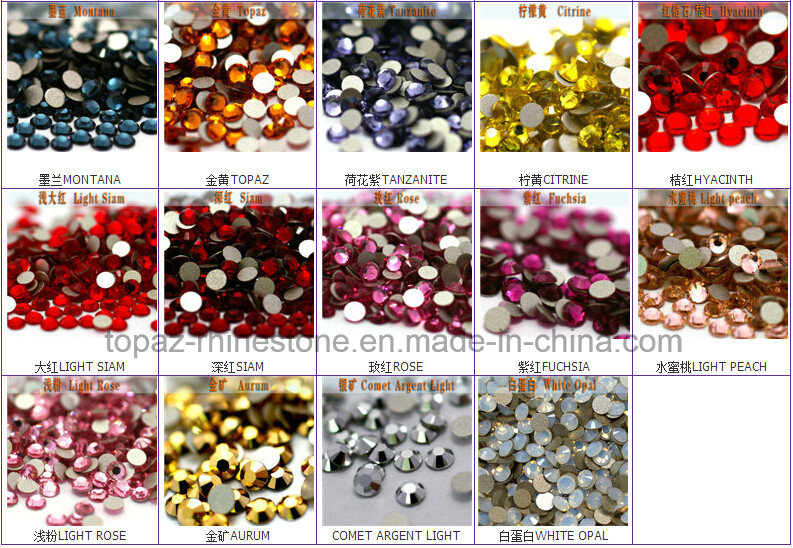 Mixed Colors Rhinestonesnail Art Rhinestones Glue Fix Diamonds (FB-ss20 mixed color)