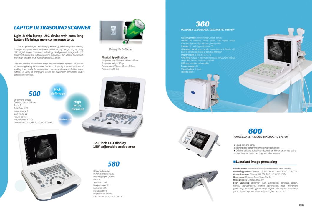 Digital Ultrasound Scanner  Me-580 Portable Ultrasound Diagnostic