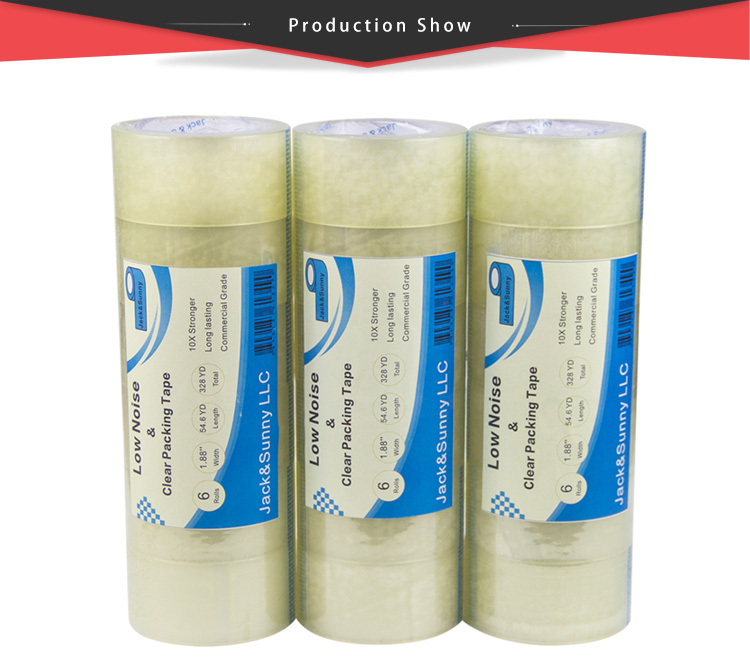 Low noise bopp packing adhesive tape