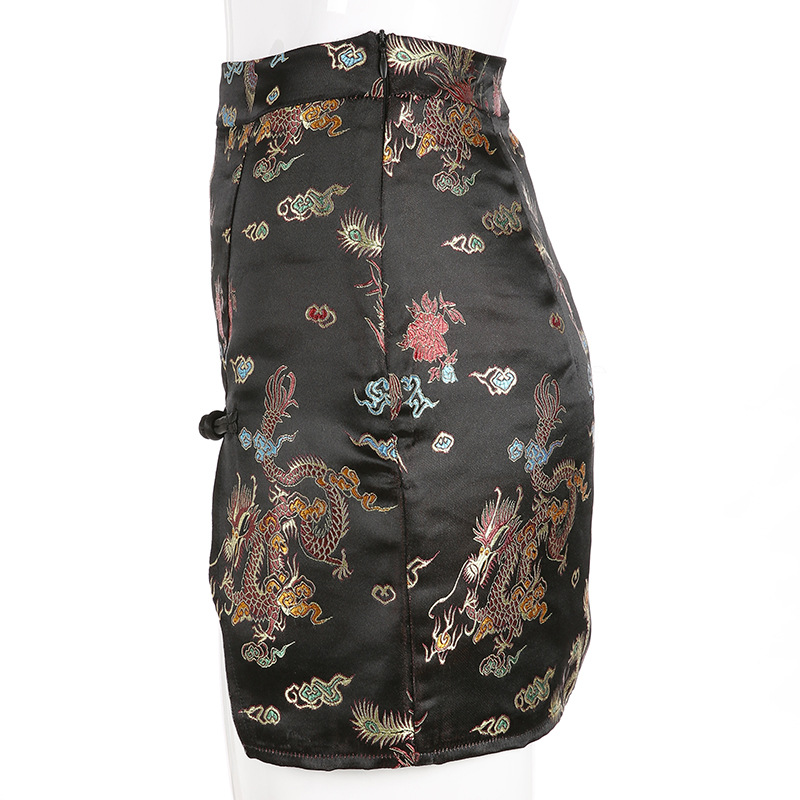 Chinese Style Colorful Embroidery Skirt