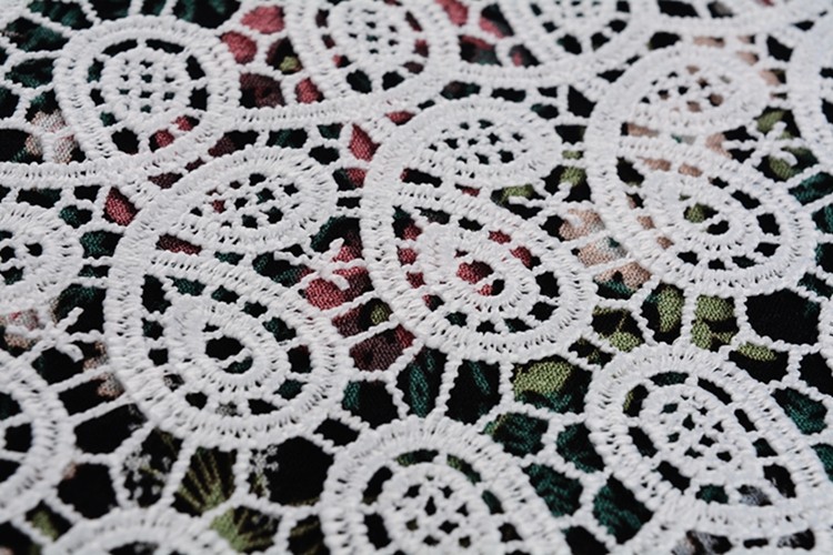 100% embroidery fabric with hole