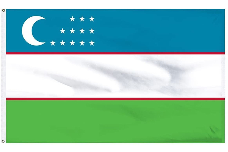 Polyester National Uzbekistan Promotion Flying Flags