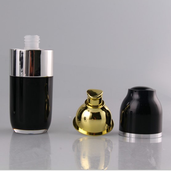 30ml black acrylic cosmetic Airless Pump Bottles