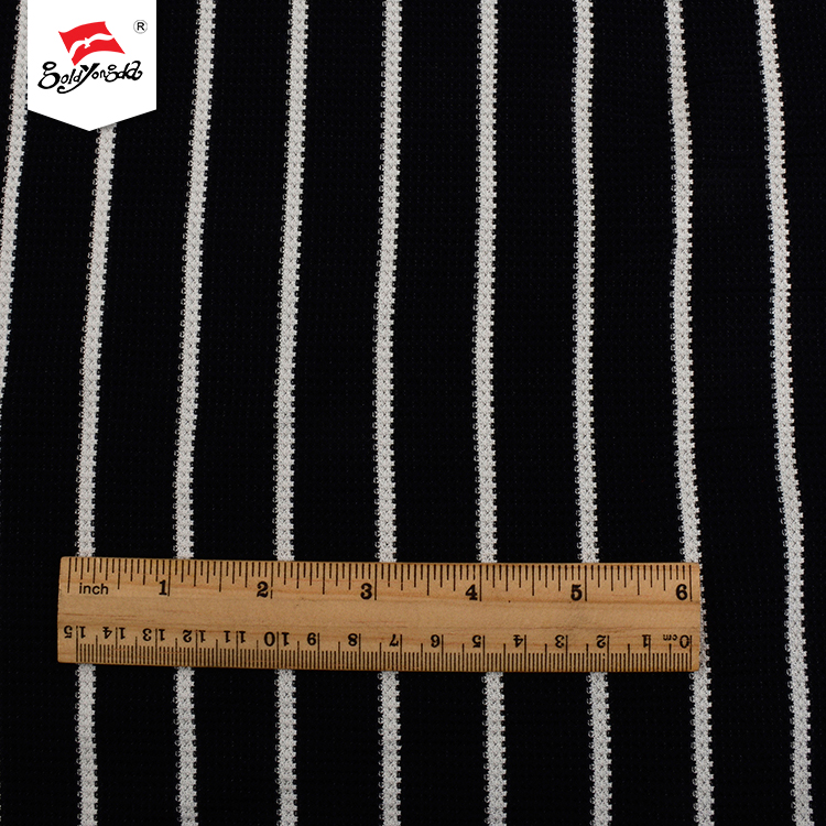 Black White Fashion Stripe Fabric