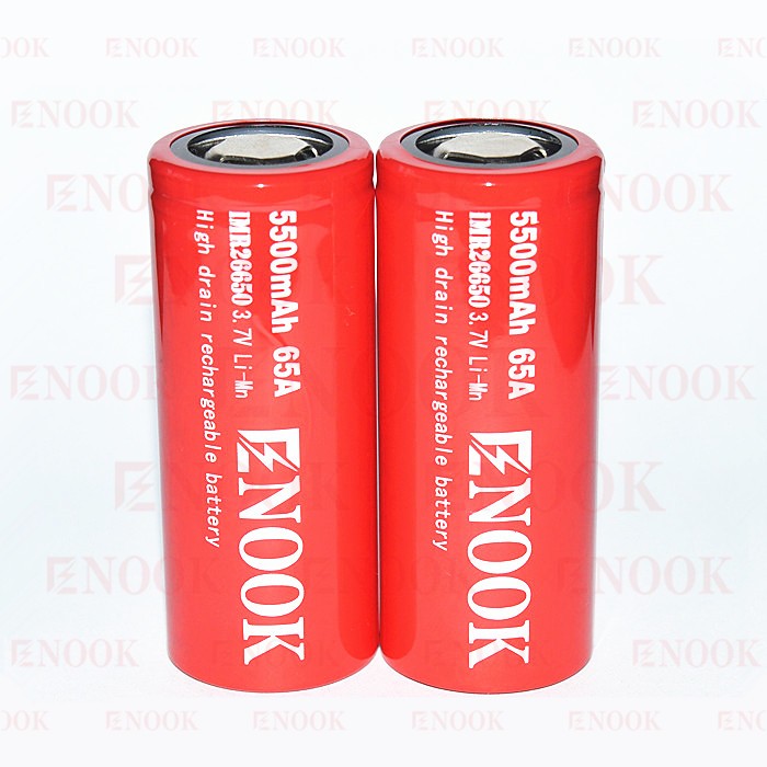 Safe Enook 26650 5500mAh 65A Rechargeable Cell 