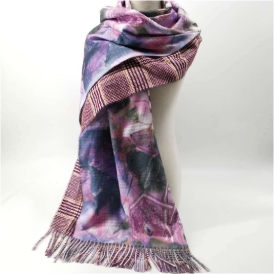 print cashmere scarf 