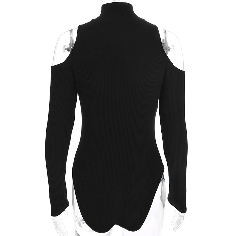 Cold Shoulder Ribbed Bodysuit