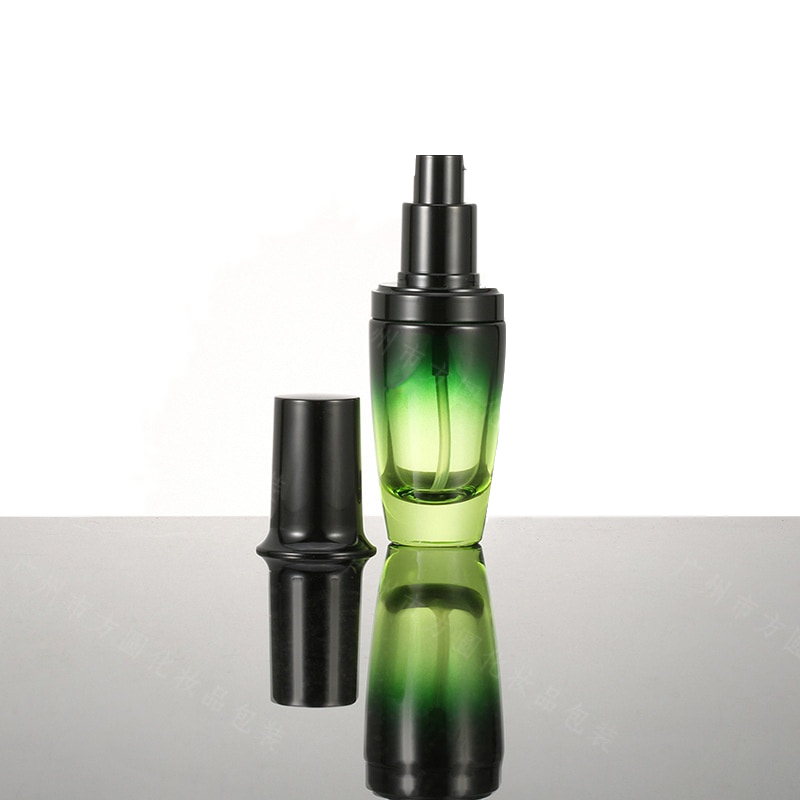 Round clear green cosmetics electroplating glass bottle jars Round clear green cosmetics electroplating glass bottle jars