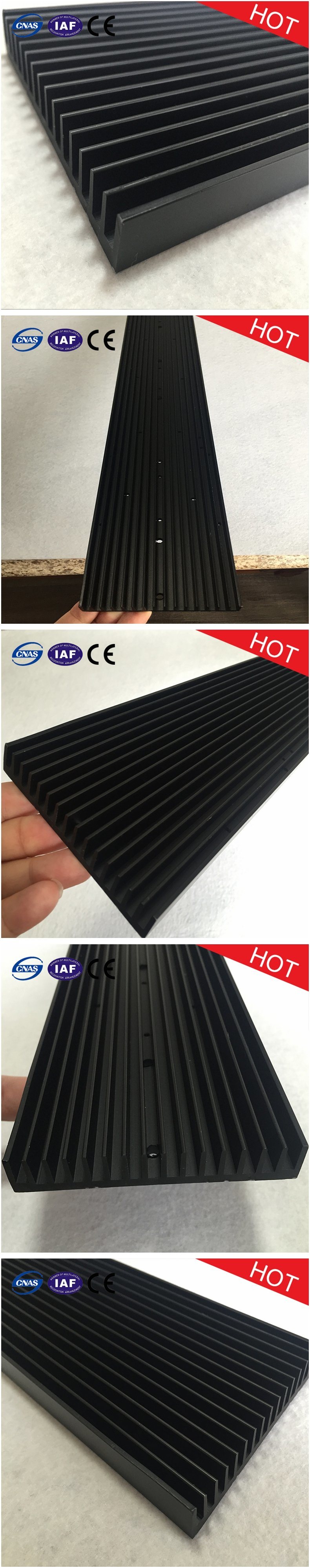 Black Anodized Flat Aluminium Heatsink Extrusion Profiles From China Manufacturers