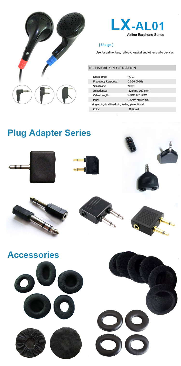 cheap disposable Airline Earphones