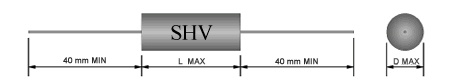 Condensateur à film haute tension de type axial 30kv-35kv