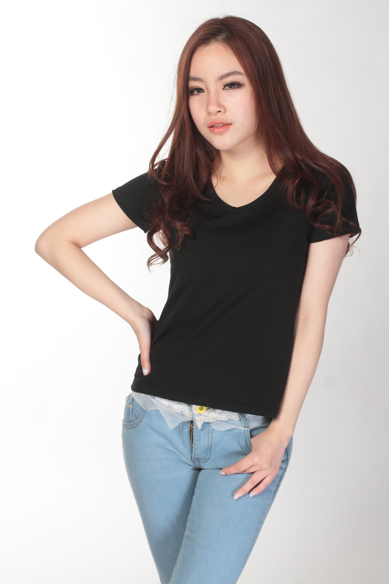 Wholesale Tshirt Plain Tshirt Bulk Blank Tshirt V Neck Shirt