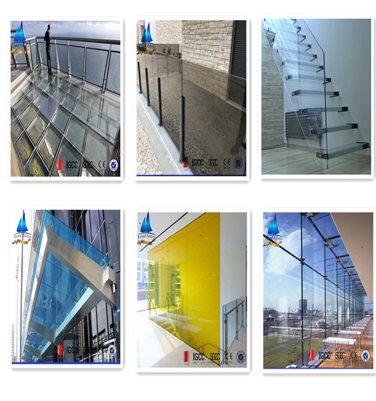 Colored laminated glass