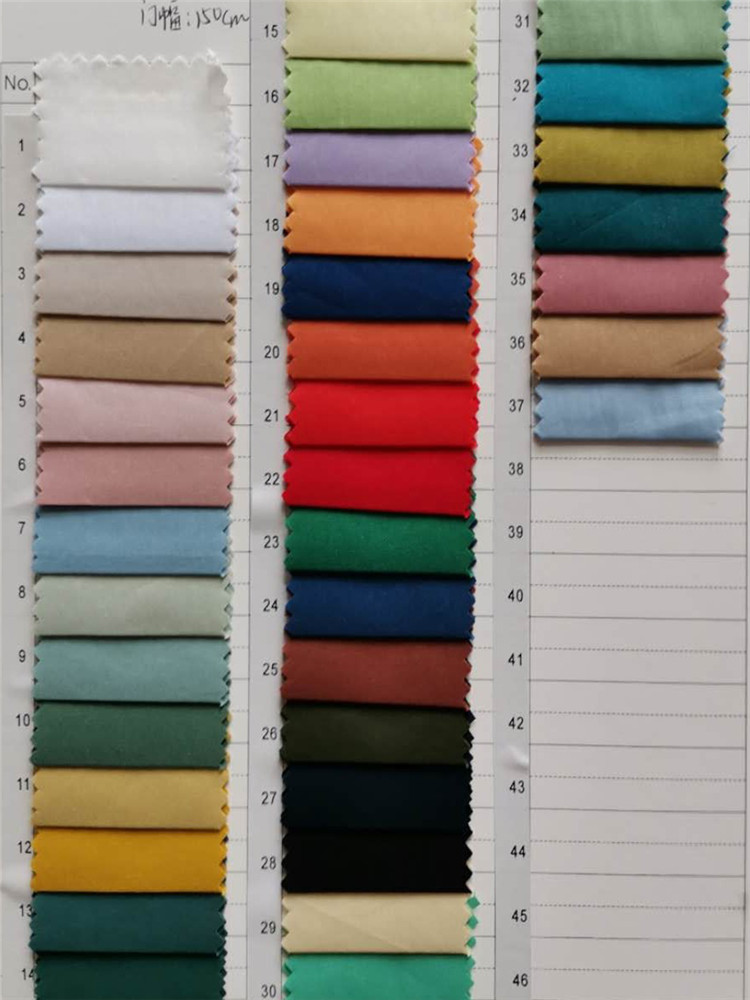 Stock lot Wholesale solid woven nylon cotton fabric