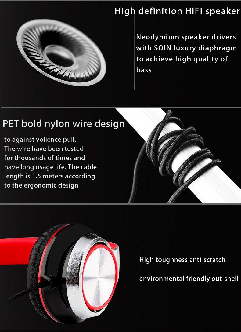 Headphone with strong cable