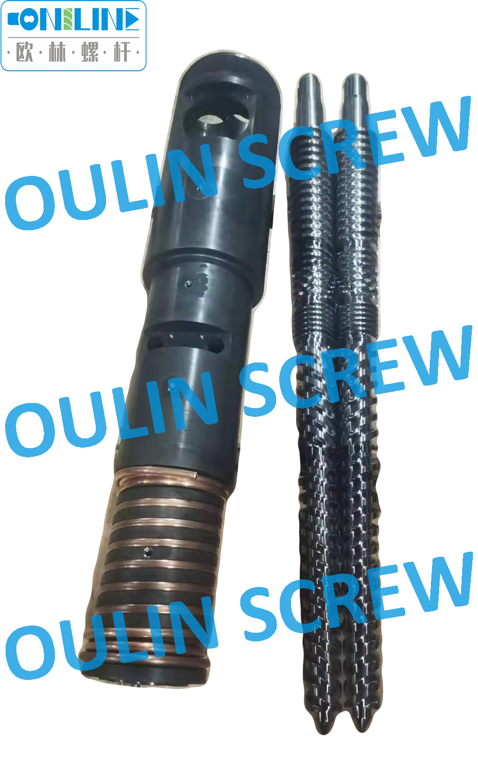 Sj55/110 Twin Conical Screw Barrel for PVC Sheet, Pipe, Profiles Extruder