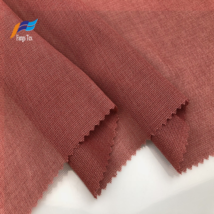 Cheap Pink 100% Polyester Mesh Ladies Woven Fabric 1