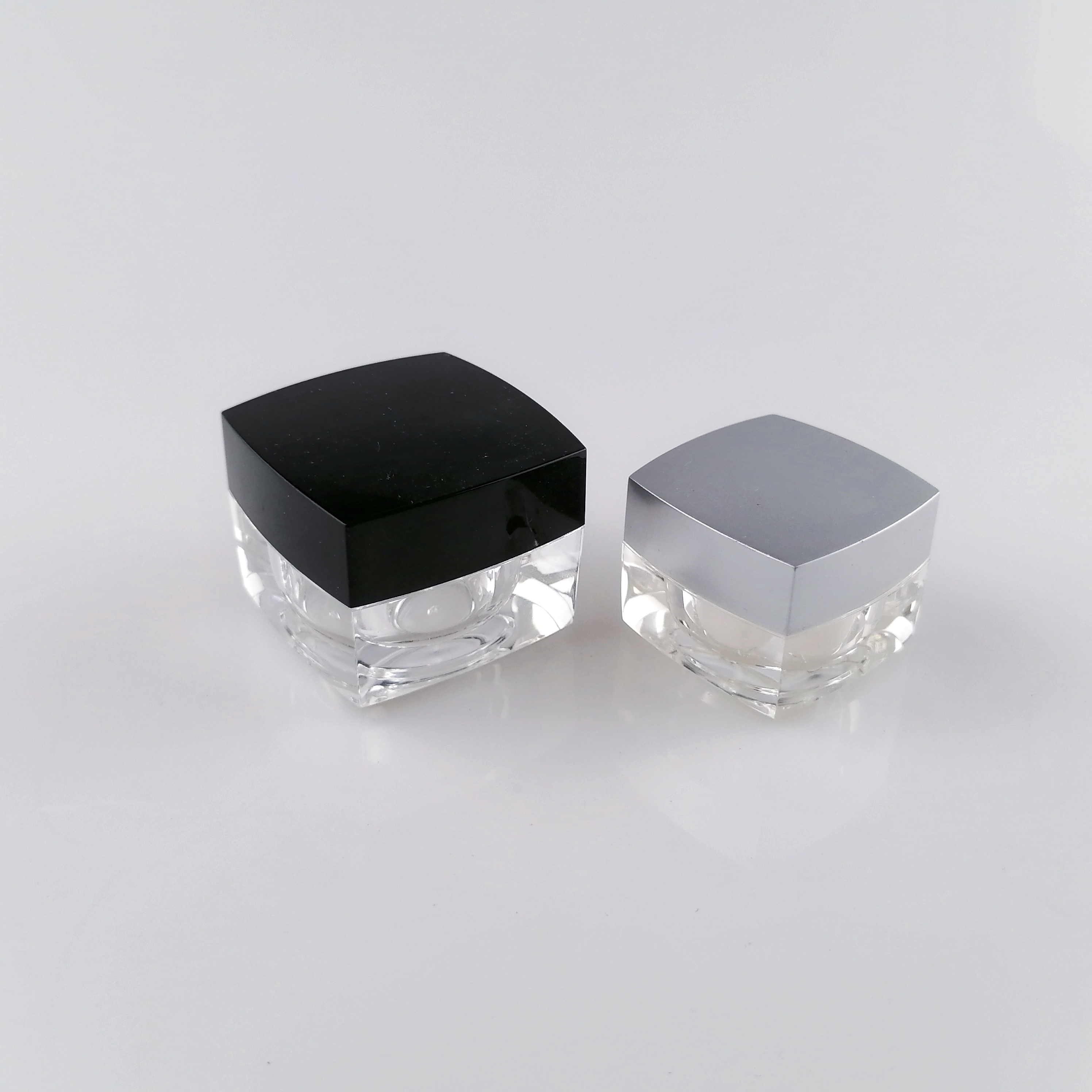 10g Clear Square Shape Plastic Loose Powder Jar 10g Clear Square Shape Plastic Loose Powder Jar