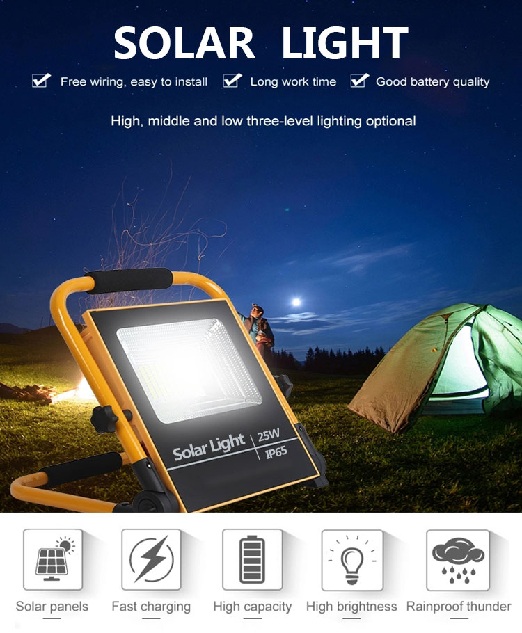 LED solar flood light