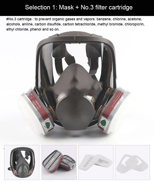 Double Full Face Respirator Mask