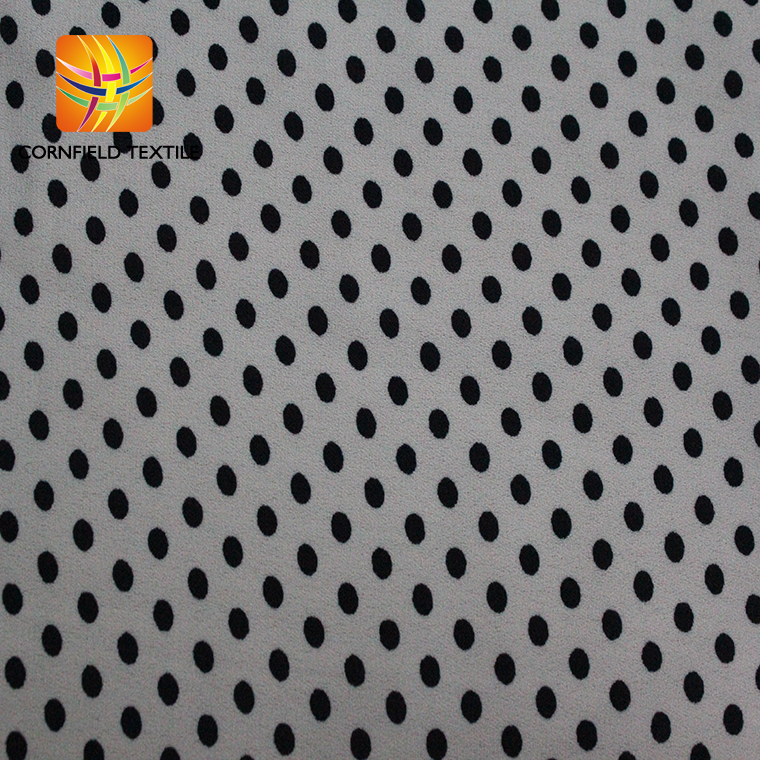 100% Polyester Chiffon Dot Fabric