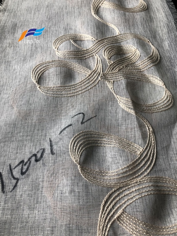 Embroidered Organza Voile Sheer Summer Curtain Fabric 3