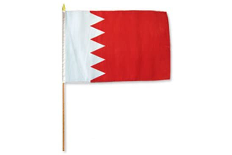 Polyester National Bahrain Hand Waving Flag