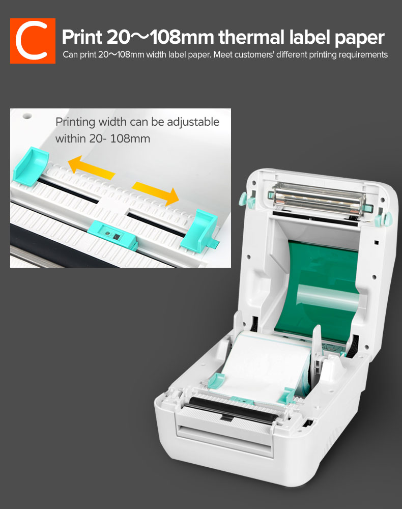 thermal barcode shipping label printer