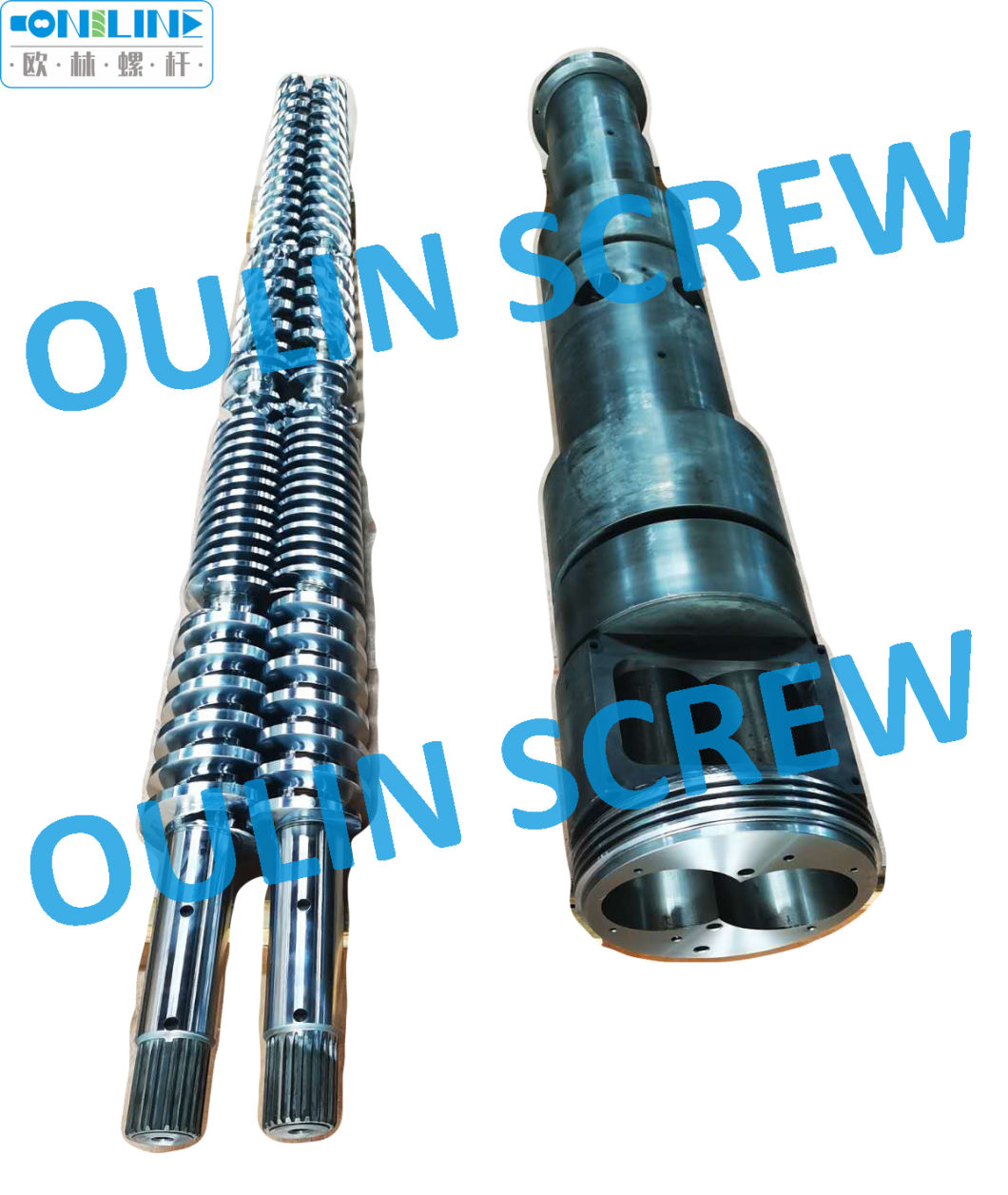 Cincinnati Cmt68 Conical Twin Screw Barrel for PVC Sheet, Pipe, Profile, Granulation Extrusion