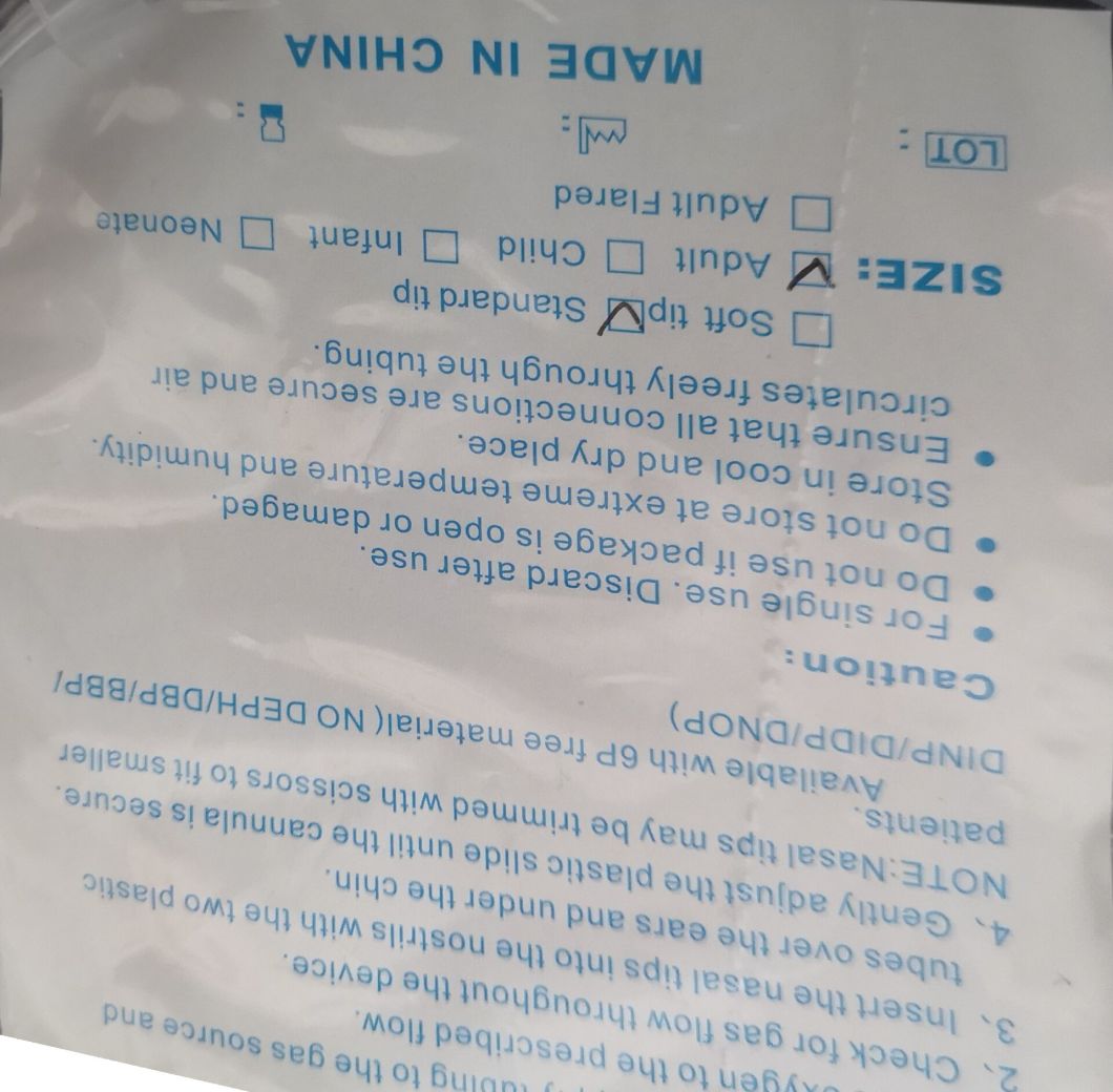 Different Sizes Nasal Cannula Different Sizes Nasal Cannula