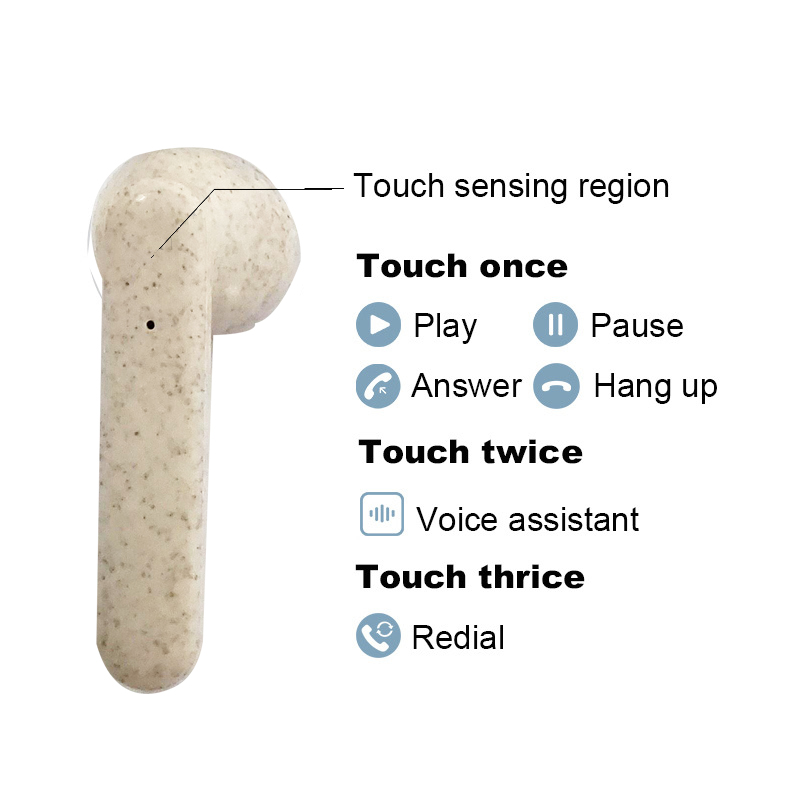 Wireless Eco-friendly Wheat Straw Wireless headset Wireless Eco-friendly Wheat Straw Wireless headset