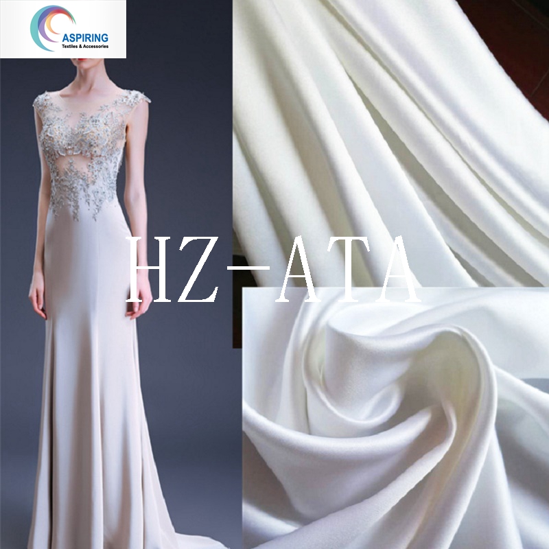 Polyester Heavy Dull Satin Wedding Dress Fabric