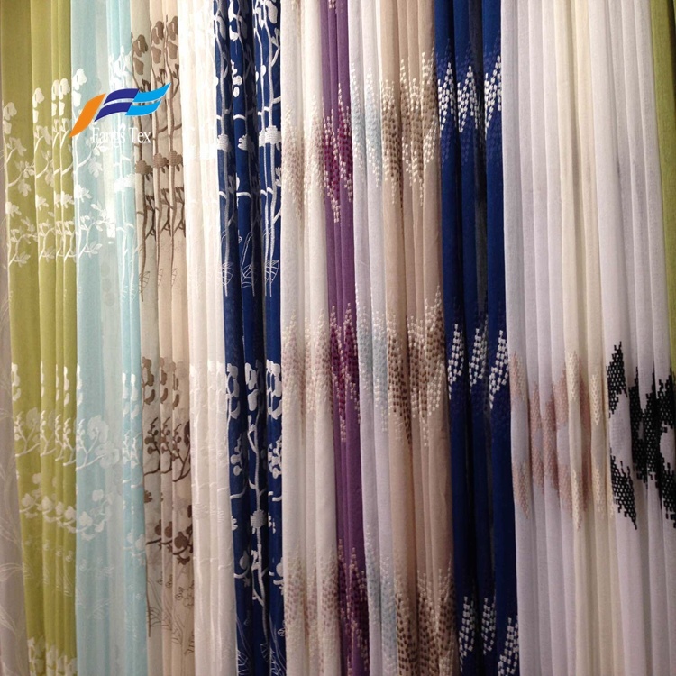 Voile Embroidery 100% Polyester Sound Proof Curtain