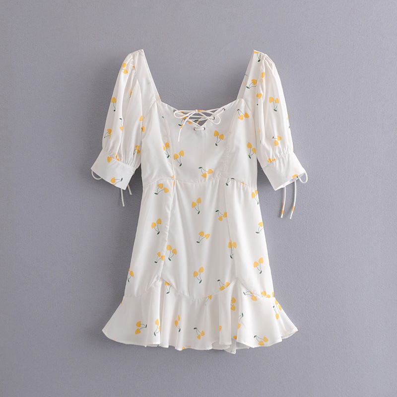 Women Cherry Pattern Dress