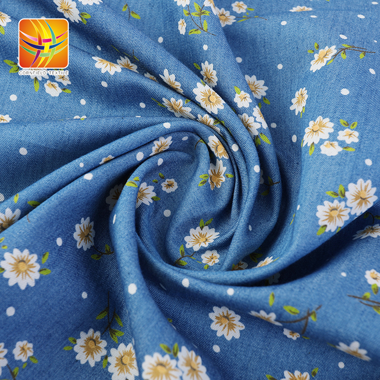 Denim Print Fabric for Garments