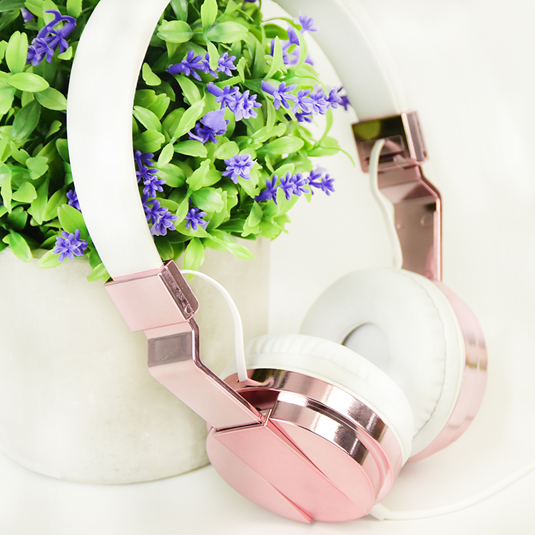 Foldable Gold-rose Color Headphone