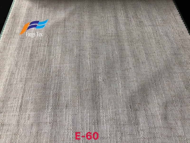Eco-friendly Natural Dyed Linen Polyester Window Curtains 3