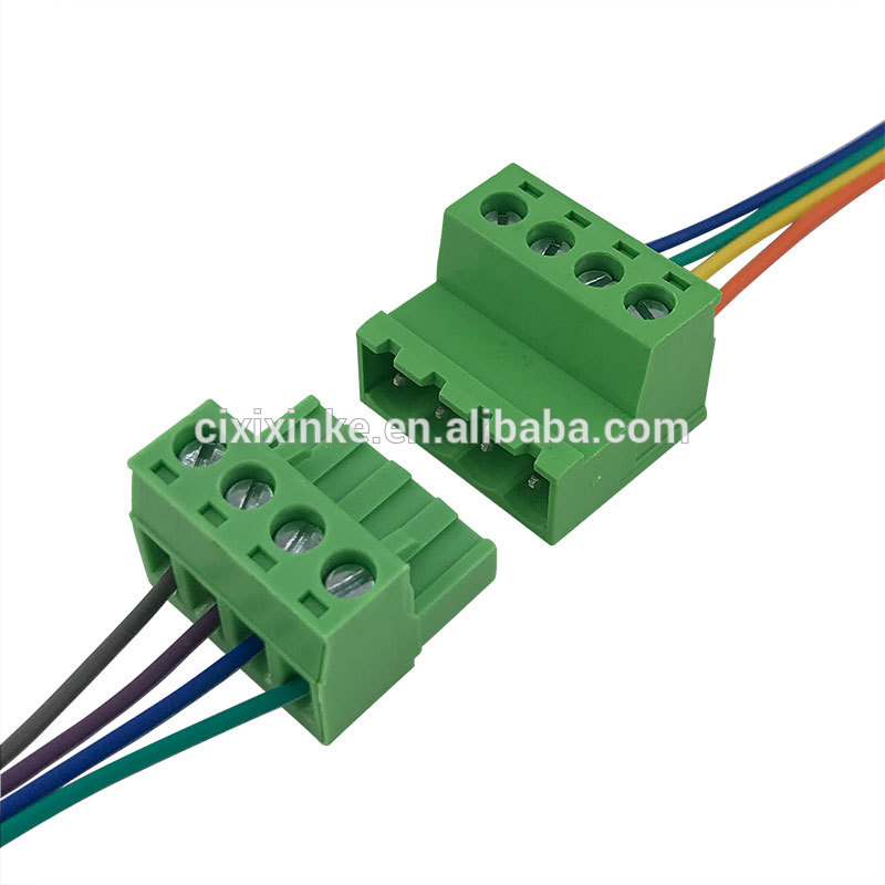 pluggable 4 pin male to female terminal block