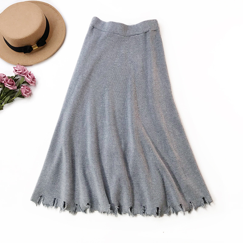 Knitted Long Skirt