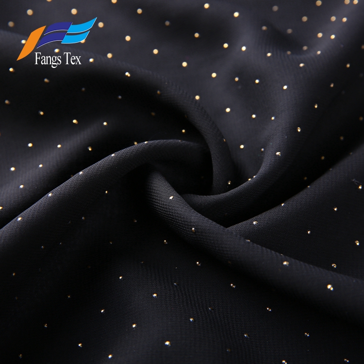 Islamic Muslim Polyester Dot Voile Chiffon Drop Fabric
