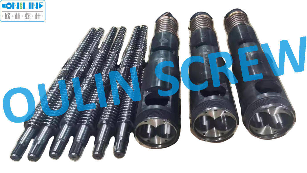 Sj55/110 Twin Conical Screw Barrel for PVC Sheet, Pipe, Profiles Extruder