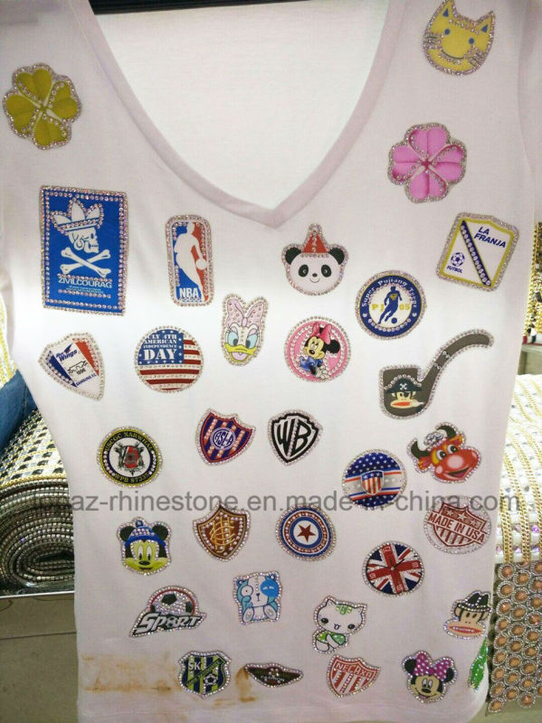 Heat Transfer Crystal Rhinestone Embroidered Patches (TM-Various design)