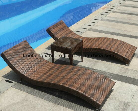 PE Outdoor Lounge Chair Beach Lounge Sofa Chair Outdoor Rattan Furniture Pation PE Rattan Lounge Chair